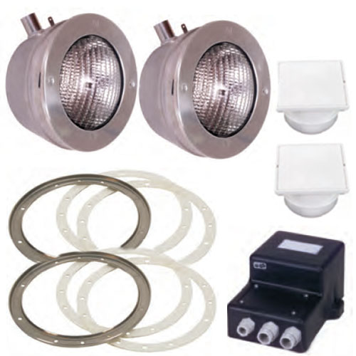 Stainless steel headlight set 2