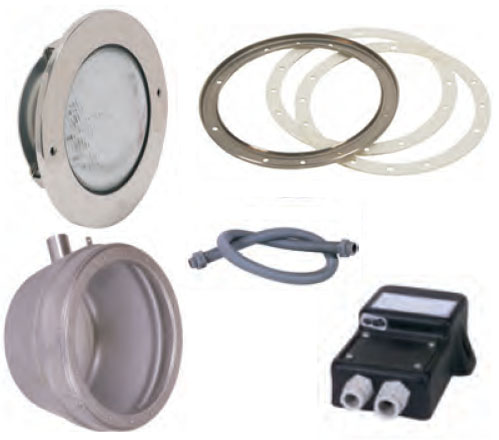 Stainless steel LED white headlight set 1